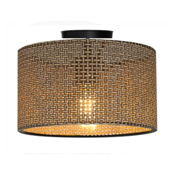 Hnědé stropní svítidlo s textilním stínidlem ø 38 cm Goza – Squid Lighting