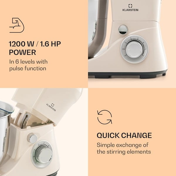 Béžový kuchyňský robot Klarstein Bella Pico 2G-image-4
