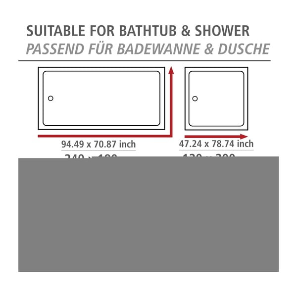 Sprchový závěs 200x180 cm Aquaris – Wenko-image-3