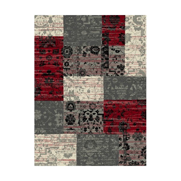 Šedo-červený koberec Hanse Home Prime Pile, 120 x 170 cm