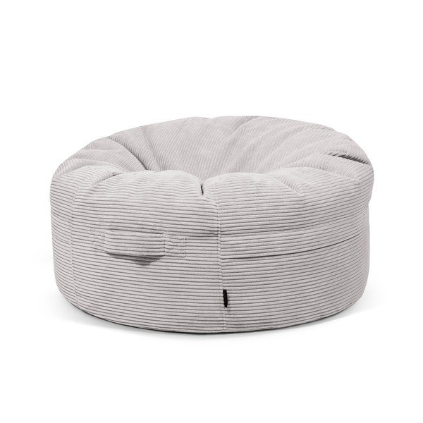 Světle šedý manšestrový sedací vak Roll 105 – SLOWDOWN