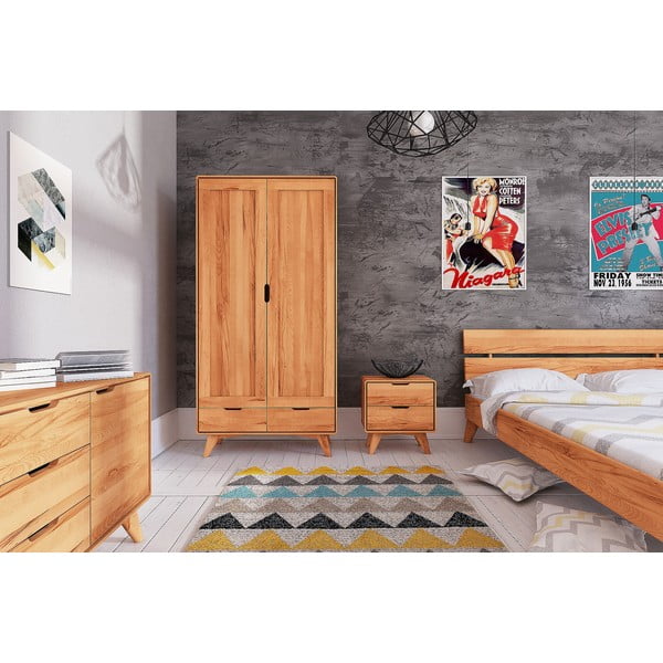 Šatní skříň z bukového dřeva 90x180 cm Greg - The Beds-image-4