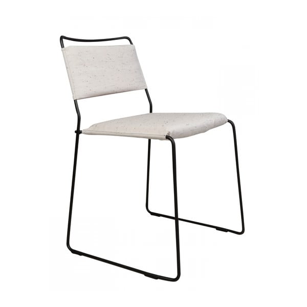 Bílá židle s černou konstrukcí OK Design One Wire