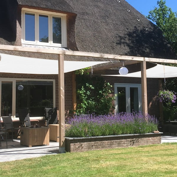 Béžová čtvercová stínící plachta Livin' Outdoor Como, 3,6 x 3,6 m-image-1