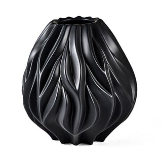 Černá porcelánová váza Morsø Flame, výška 23 cm
