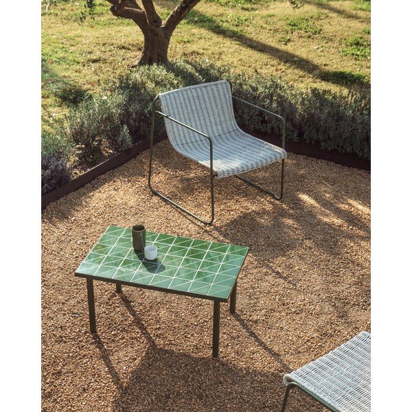 Zahradní stolek s keramickou deskou 51x81 cm Maurina – Kave Home-image-1