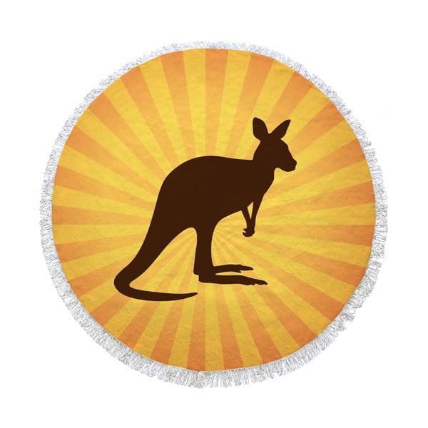 Kulatá plážová osuška Homemania Australia Kangaroo, Ø 150 cm