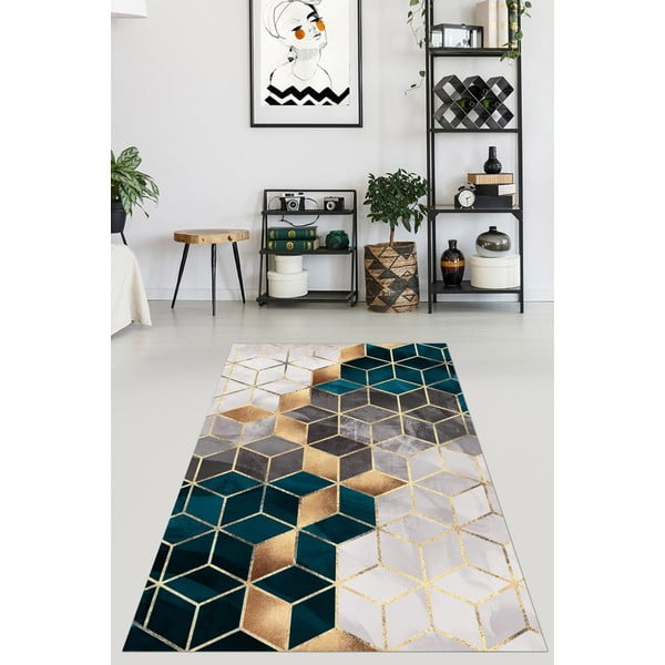 Tyrkysový koberec Rizzoli Optic, 160 x 230 cm-image-2