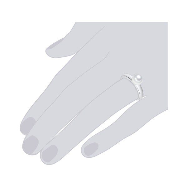 Perlový prsten Pearls Of London Sea Shell White, vel. 54-image-2
