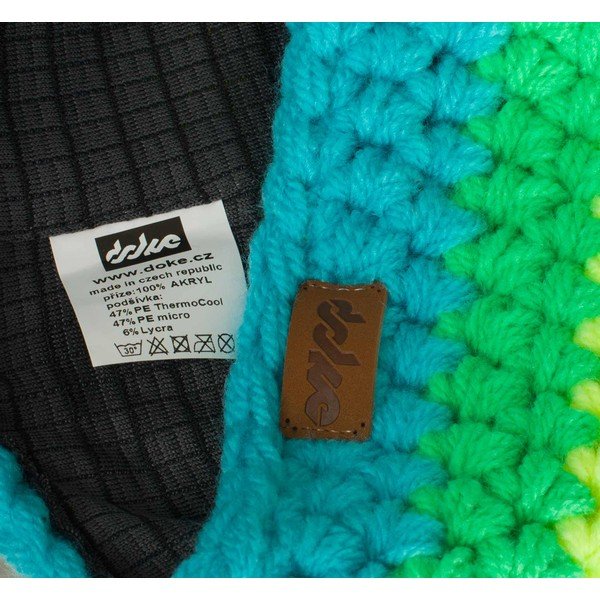 Ručně háčkovaná čelenka DOKE Stripes Blue-image-1