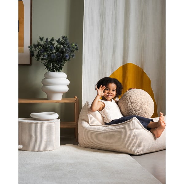 Krémový manšestrový dětský puf – Wigiwama-image-3