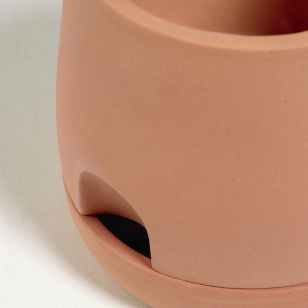 Terakotový samozávlažný květináč s miskou Kave Home Lelis, výška 26 cm-image-2