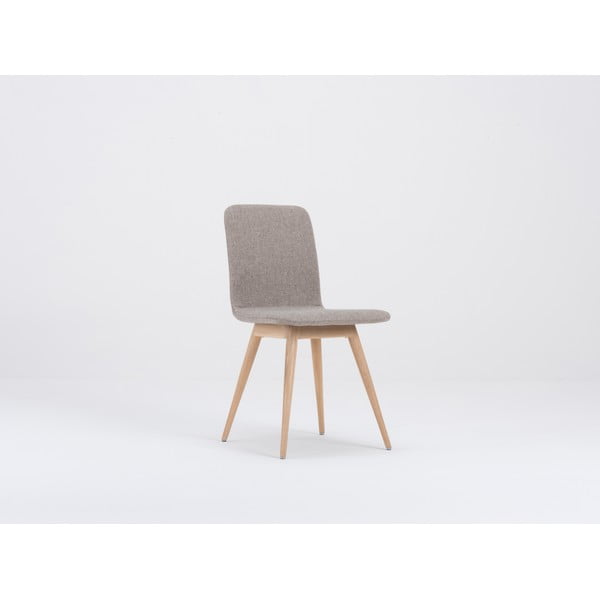 Béžová jídelní židle s podnožím z dubového dřeva Gazzda Ena-image-1