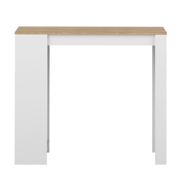 Bílý barový stůl s deskou v dekoru dubu 115x50 cm Aravis - TemaHome-image-2