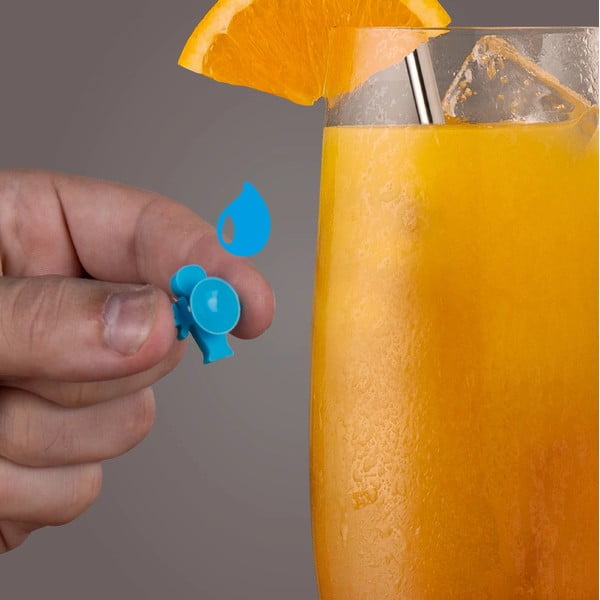 Silikonové rozlišovače na sklenice v sadě Paty people – VacuVin-image-2