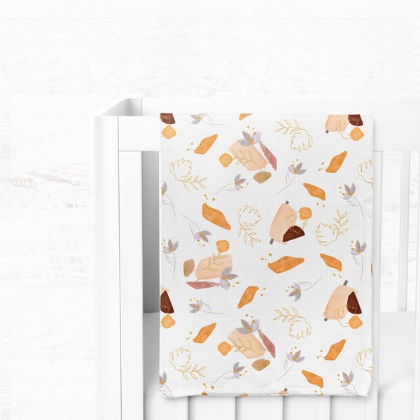 Bílá mušelínová dětská deka 75x100 cm Boho – Mijolnir-image-3