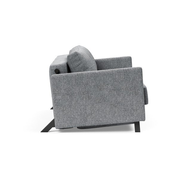 Šedá rozkládací pohovka Innovation Cubed With Arms Twist Granite, 100 x 154 cm-image-3