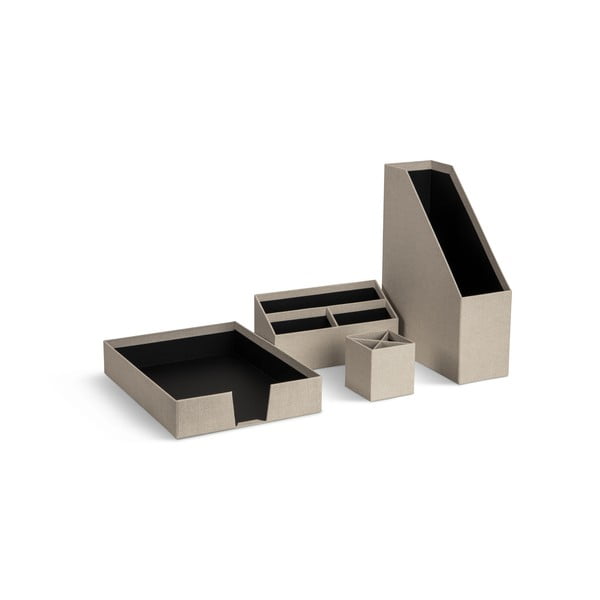 Kartonové organizéry v sadě 4 ks Hugo Canvas Paper Laminate – Bigso