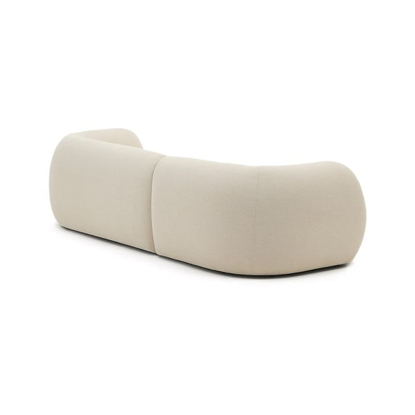 Krémová žinylková rohová pohovka (pravý roh/s lenoškou) Martina – Kave Home-image-4