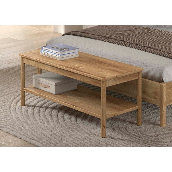 Dřevěná/z MDF lavice v přírodní barvě Olive – Vipack-image-1