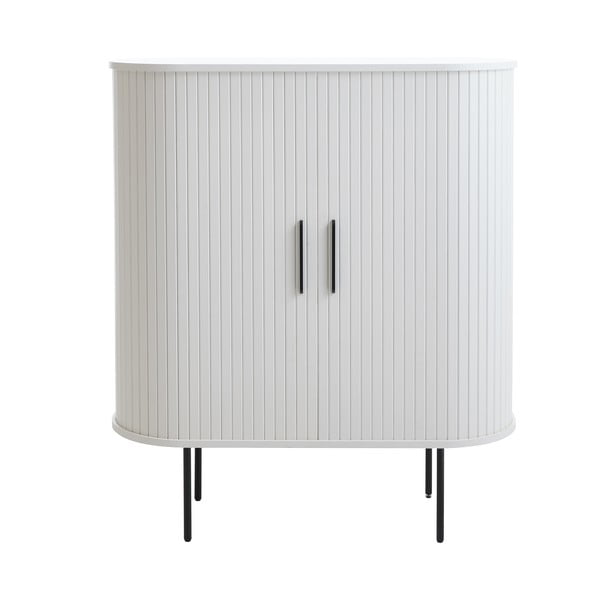 Bílá skříňka s posuvnými dveřmi 100x118x40 cm Nola – Unique Furniture