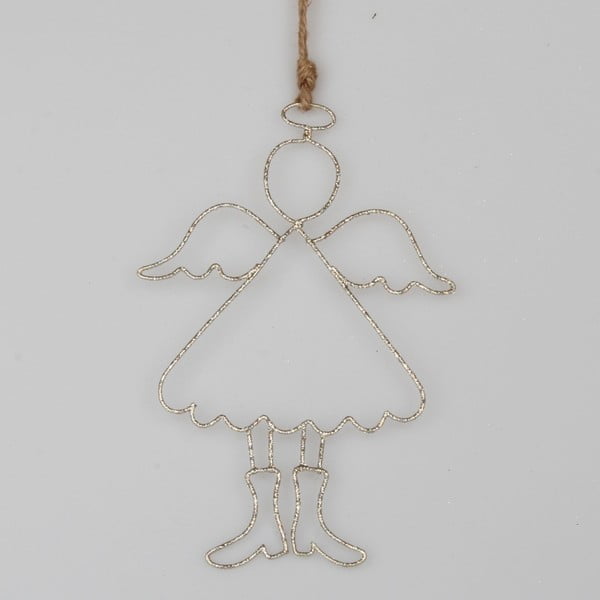 Drátěná závěsná dekorace ve tvaru anděla Dakls Piet