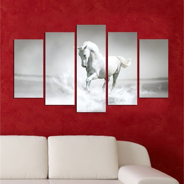 Vícedílný obraz White Horse, 110 x 60 cm-image-1