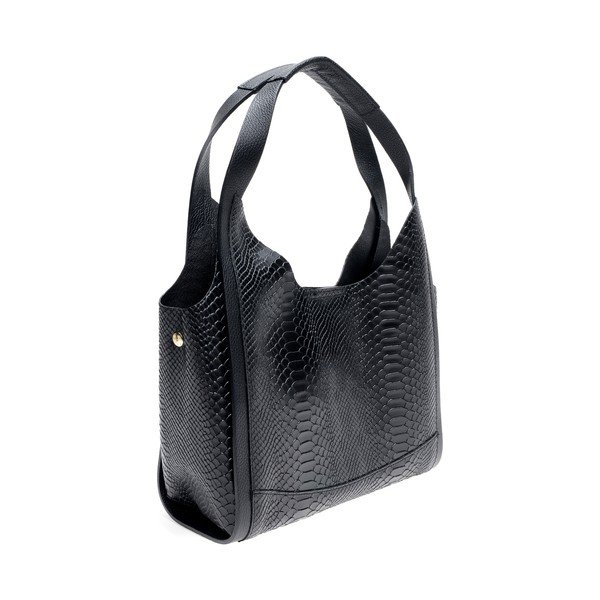Černá kožená kabelka Mangotti Bags Sierra-image-2