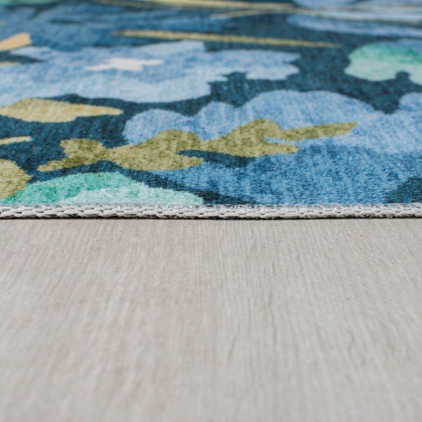Modrý pratelný koberec 170x120 cm FOLD Alyssa - Flair Rugs-image-3