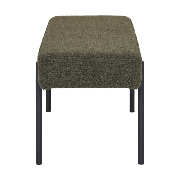 Tmavě zelená lavice z textilie bouclé Swindon – House Nordic-image-2
