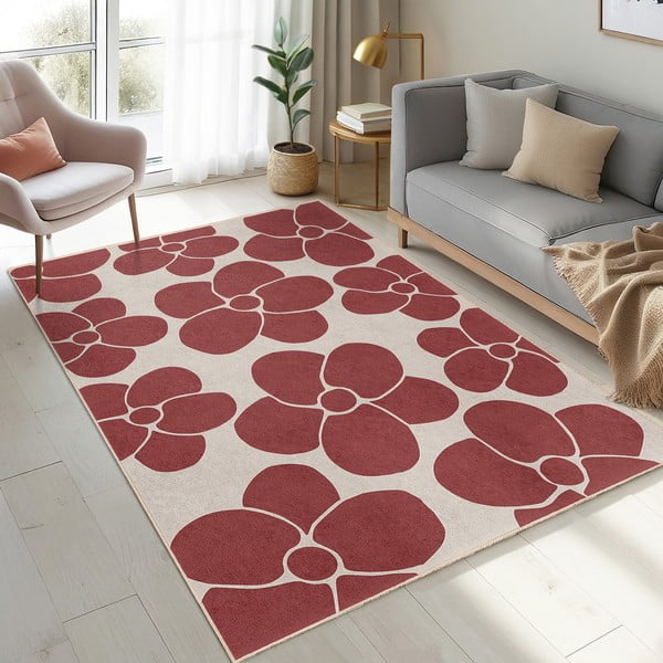 Červený pratelný koberec 120x180 cm Red Meadow – Mila Home-image-4