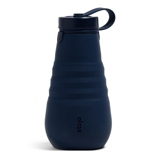 Modrá skládací láhev Stojo Bottle Denim, 590 ml