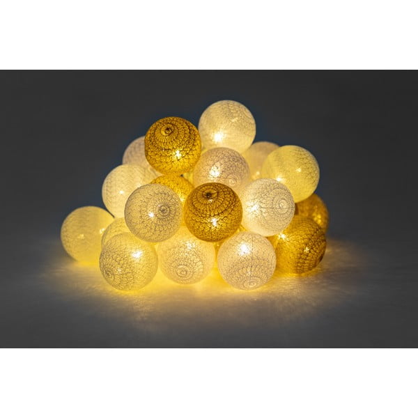 Béžový světelný řetěz s LED žárovkami LUKKA, 30 světýlek-image-1