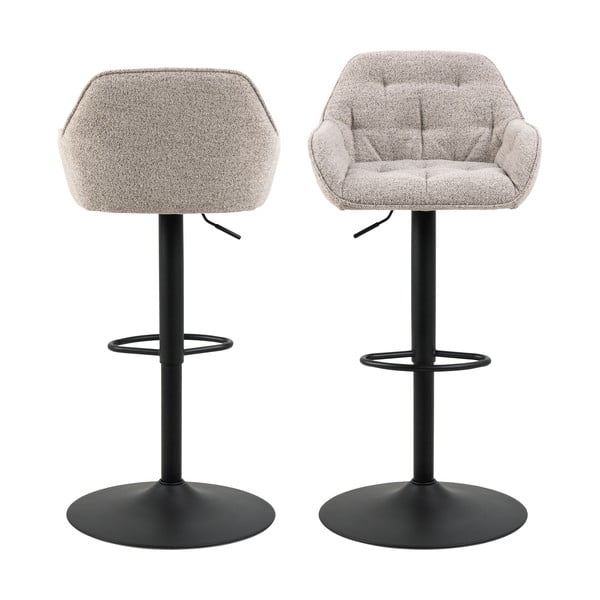 Světle šedé otočné barové židle v sadě 2 ks 109 cm Brooke – Actona-image-3