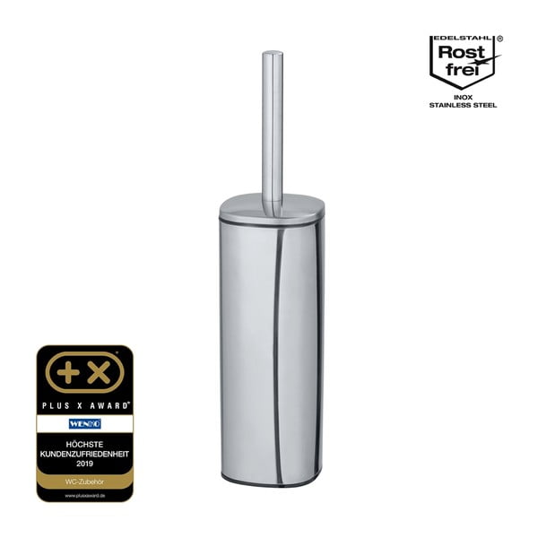 Toaletní kartáč ve stříbrné barvě Wenko Alassio-image-3