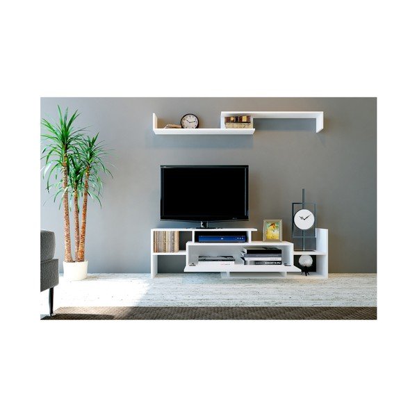 Bílá TV sestava 154x42 cm Dream – Kalune Design-image-3