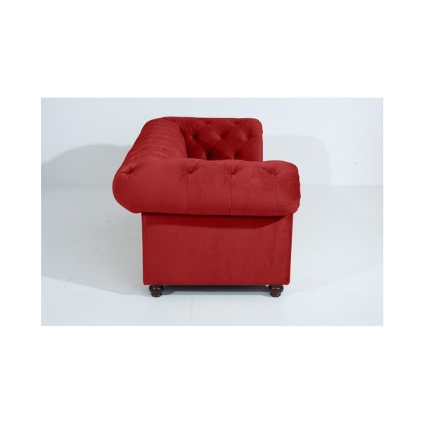Cihlově červená pohovka Max Winzer Orleans Velvet, 216 cm-image-1