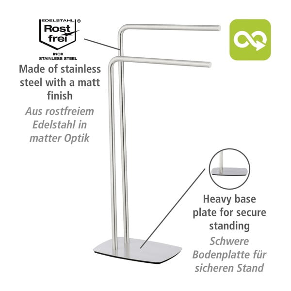 Stojan na ručníky z nerezové oceli Iria – Wenko-image-4