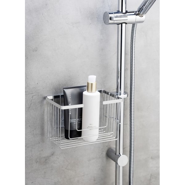 Koupelnová polička bez vrtání z nerezové oceli v leskle stříbrné barvě Valognes – Wenko-image-1