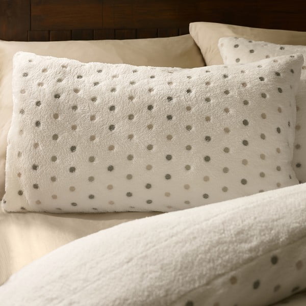 Krémové povlečení na jednolůžko z mikroplyše 135x200 cm Cosy Spot – Catherine Lansfield-image-2