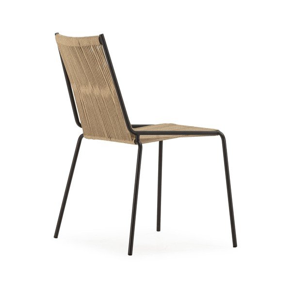 Béžové kovové stohovatelné jídelní židle v sadě 2 ks Emily – Marckeric-image-4