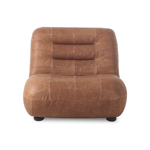 Koňakově hnědé kožené křeslo Wyatt – Dutchbone-image-2
