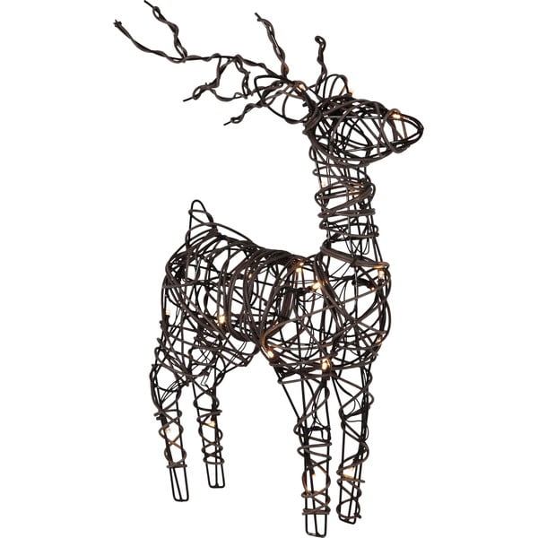 Hnědá stojací vánoční světelná dekorace na baterky Vixen – Star Trading