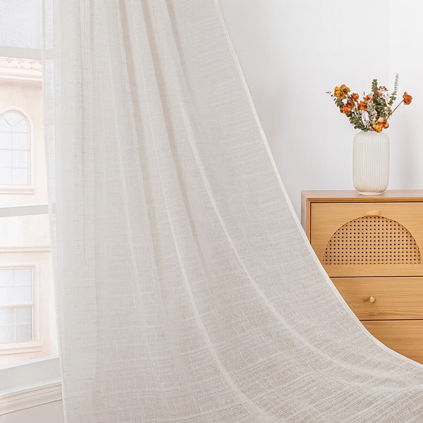 Krémový závěs 140x250 cm Drimar – Restilo-image-3