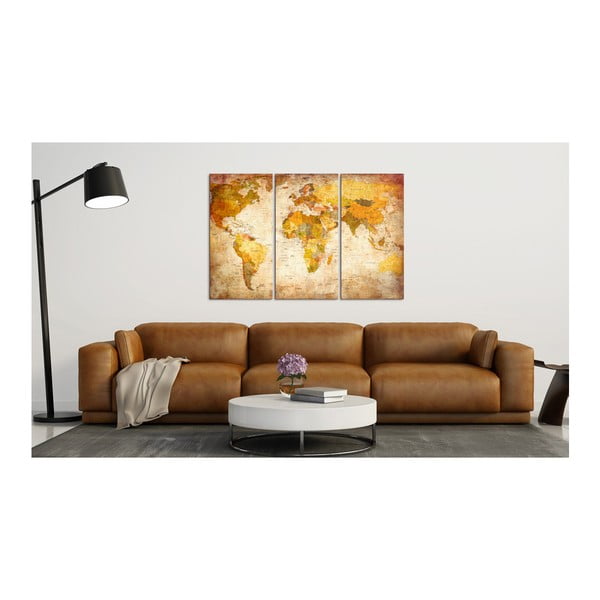 Vícedílná nástěnka s mapou světa Bimago Antique Travel, 120 x 80 cm-image-2