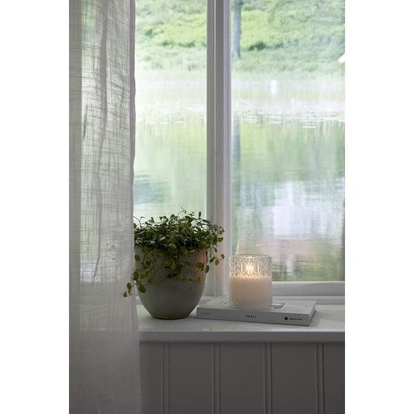 Bílá LED vosková svíčka ve skle Star Trading Flamme Romb, výška 10 cm-image-3