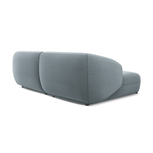 Světle modrá sametová rohová pohovka (levý roh) Moana – Makamii-image-4