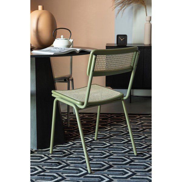 Zelené ratanové jídelní židle v sadě 2 ks Jort - Zuiver-image-2