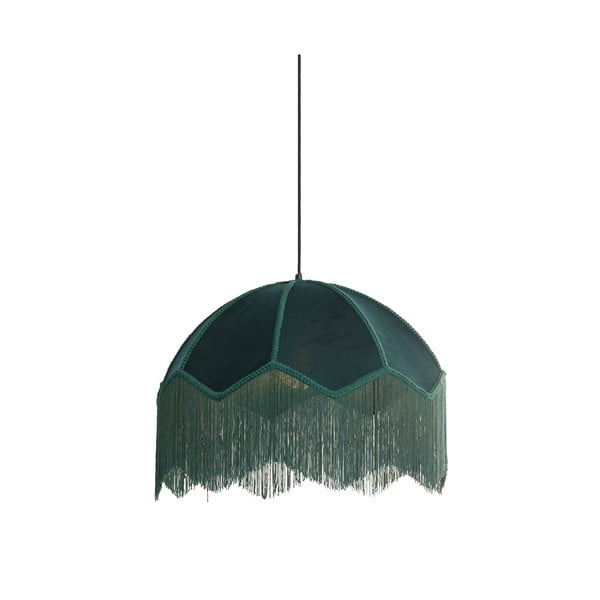 Závěsné svítidlo v petrolejové barvě s textilním stínidlem ø 50 cm Malacia – Light & Living