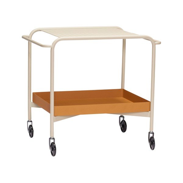 Kovový servírovací stolek na kolečkách 47x66 cm Push – Hübsch-image-2